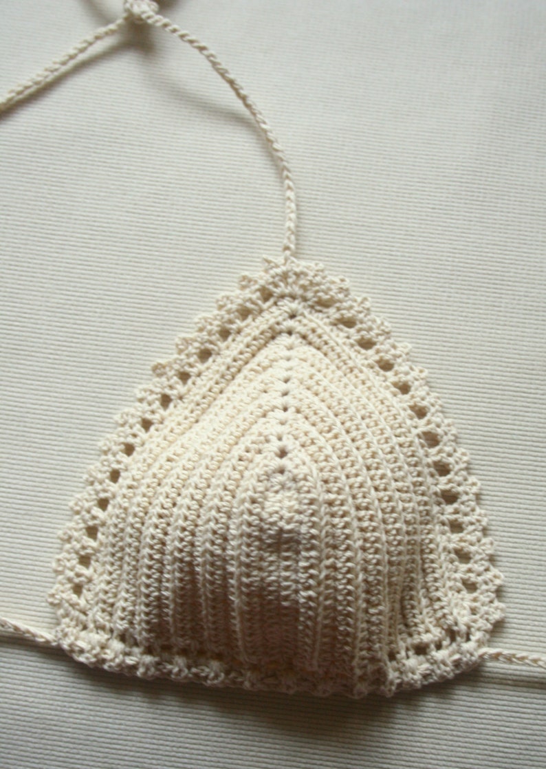 Turquoise Bikini Cream Bikini Crochet Bikini Cream Crochet Etsy