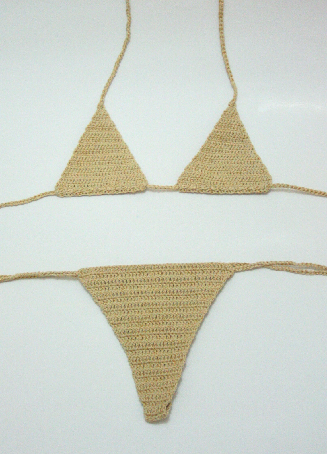 Thong Bikini Set Nude Bikini Hot Thong Bikini Set Brazilian - Etsy