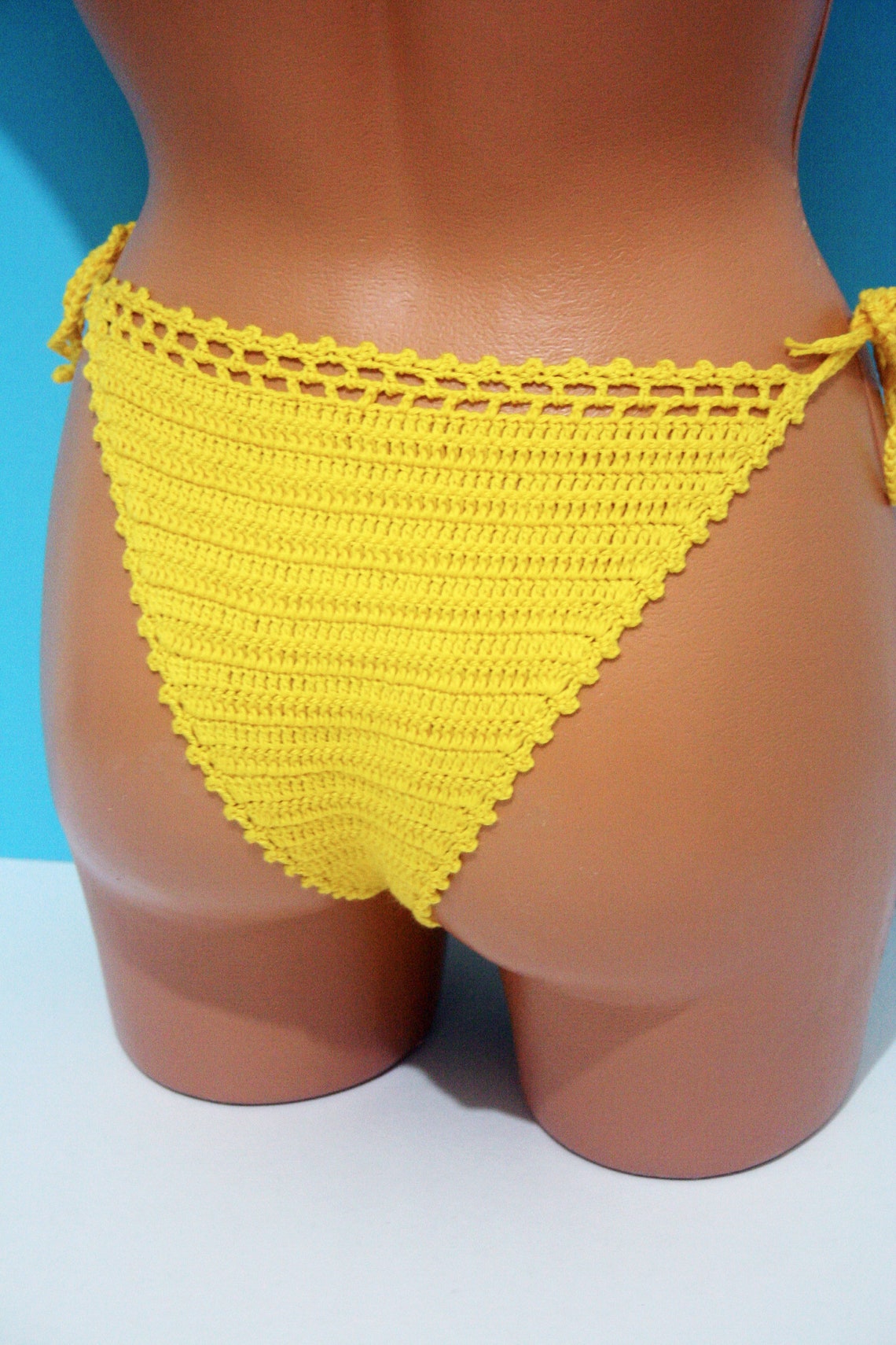Crochet Bikini Bottom Yellow Bikini Bottom Fushia Bottom Etsy