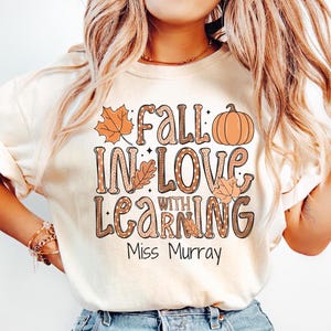 Teacher Shirt Fall Teacher Shirt Teacher Appreciation Gift Halloween Teacher T-shirt Pumpkin Patch Autumn Shirt Comfort Colors Graphic Tee