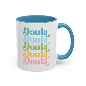 Doula Coffee Mug Thank you Gift for Doula Home Birth Labor & Delivery Gifts Doula Gear Retro Doula Mug Doula Gift Basket Idea Birthworker