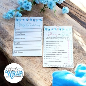 Tarjetas de predicción para baby shower