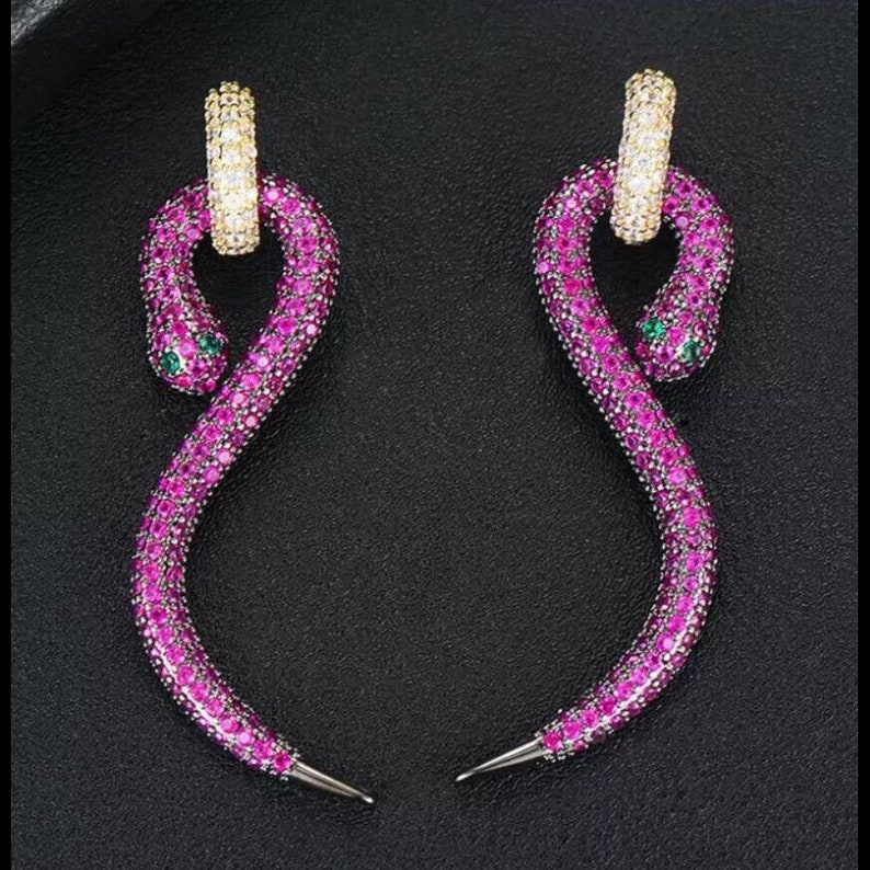 Snake Earrings,Snake Hoop Earrings,Long Snake Earrings,Snake Huggie Earrings,Snake Jewelry,Serpent Hoop,Dainty Snake Earrings