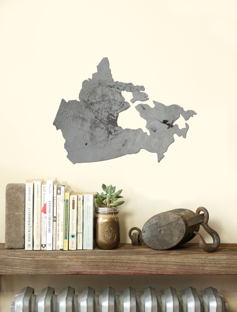 CANADA Country Wood Cut Out Silhouette Wall Art Decor House Warming image 1