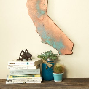 CALIFORNIA State Wood Cut Out Silhouette Wall Art Decor House Warming Vintage