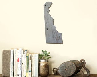 DELAWARE State Wood Cut Out Silhouette Wall Art Decor House Warming