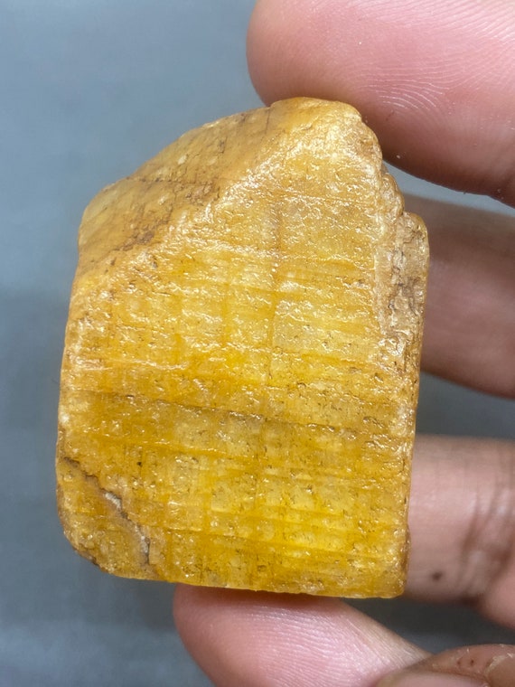 Rare Natural Yellow Sapphire Raw Burma Mines Sapphire Stone