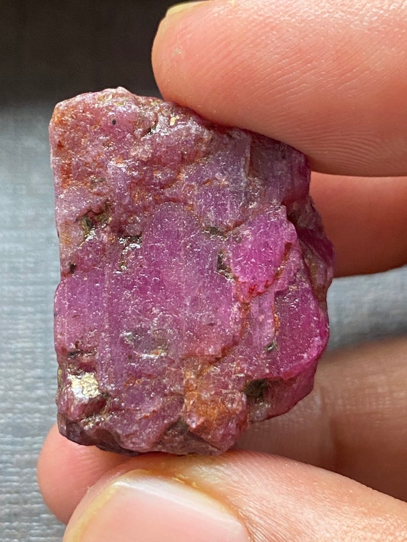 Extremely Rare Huge Size Ruby Raw Single Piece Size 31x19mm Weight
