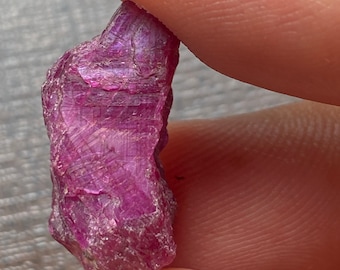 Ruby rough ruby  raw single piece beautiful 19 carats approx size 22x10mm