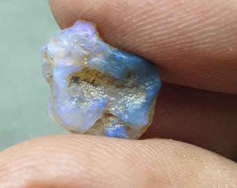 Unik lila eld australisk opal multi lila grön eld sällsynt 3 ct 13,4x11,8 mm lila blå eld naturlig australisk opal