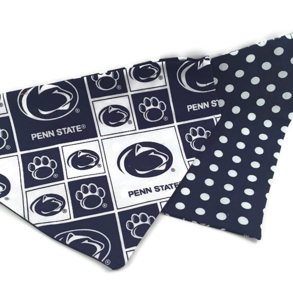 Penn State Nittany Lions Dog Bandana // Over the Collar Bandana // Pe…