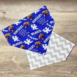 Kentucky Wildcats Over the Collar Dog Bandana // University of Kentucky Reversible Dog Bandanna // UK Dog Scarf // Kentucky Wildcats Gift