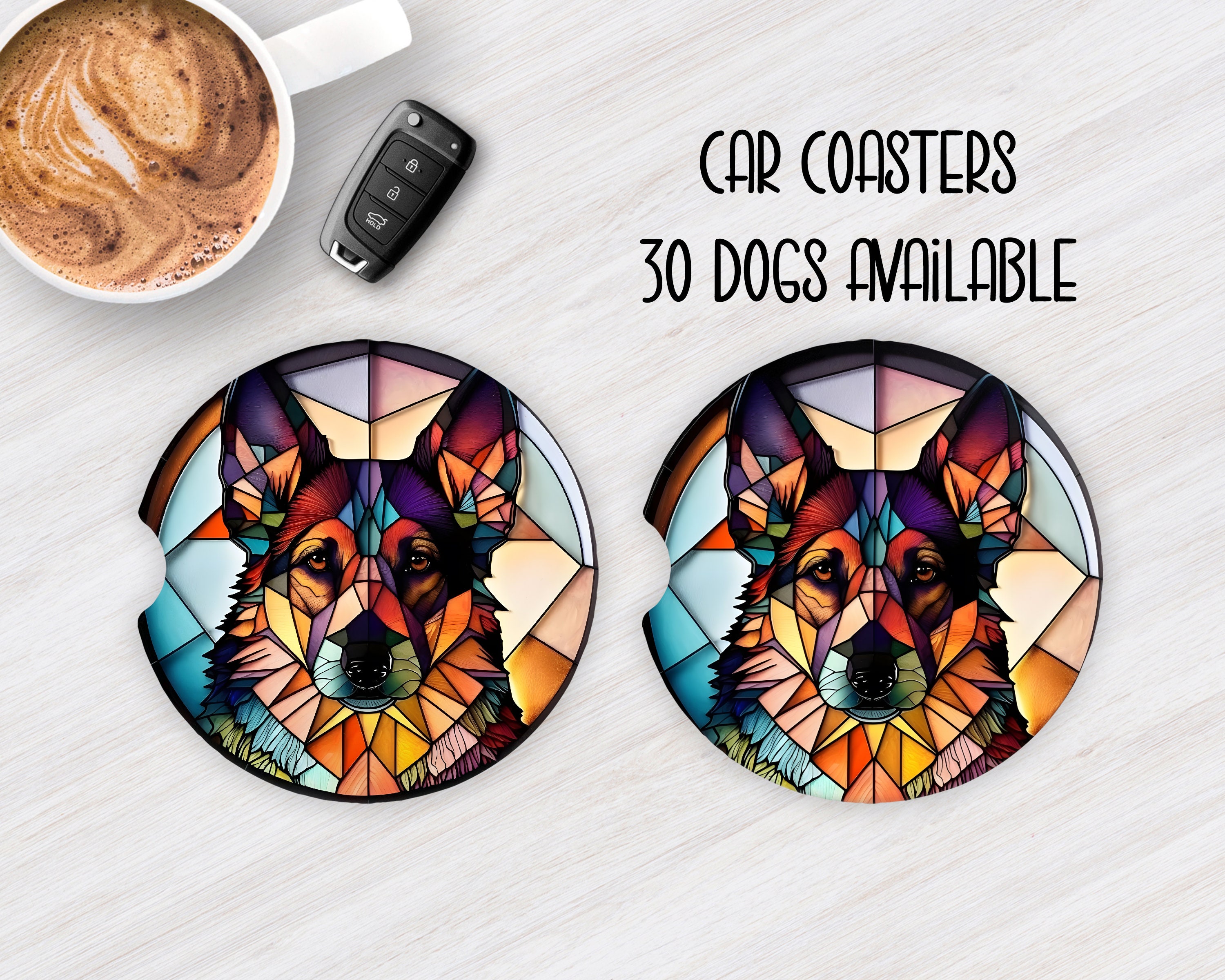 2pc Car Coasters, Ceramic Car Coasters For Cup Holders, To Son-In-Law Car  Cup Coasters, Car Interior Accessories To Keep Your Cup Holder Coasters  Clean And Dry