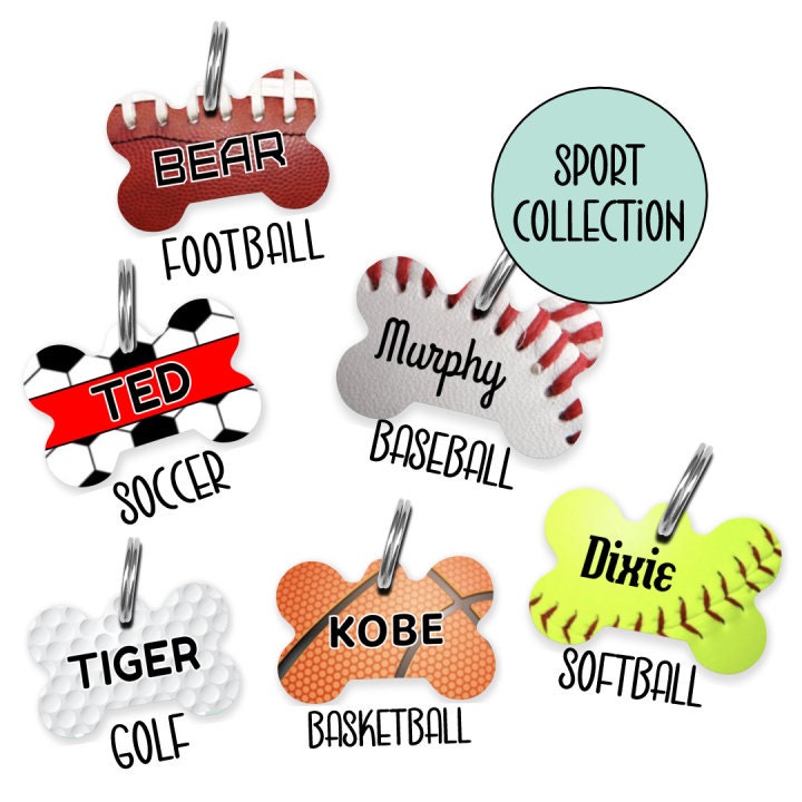 Sports dog on sale tags