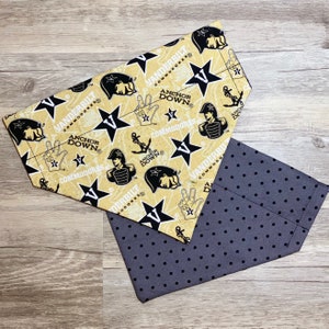 Vanderbilt University Commodores Over the Collar Dog Bandana, Vandy Reversible Dog Scaf