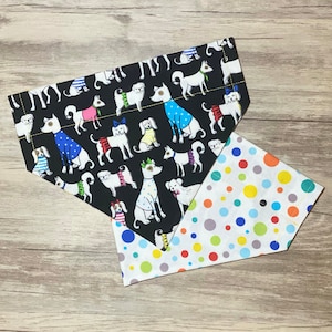 Posh Pups Over the Collar Dog Bandana, Reversible Dog Scarf, Personalized Dog Gift