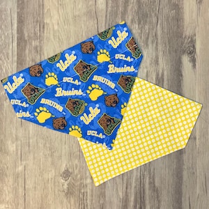 UCLA Bruins Over the Collar Dog Bandana // UCLA Reversible Dog Bandana // University of California Los Angeles // UCLA Dog Gift