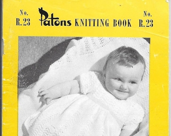 Patons Knitting Book R.23 layettes and shawls