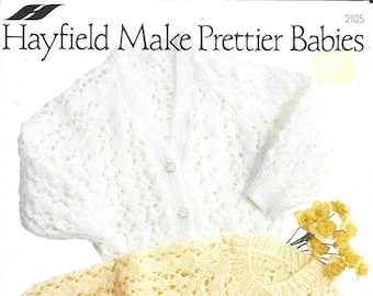 Hayfield Make Prettier Babies. 2105 Cardigans