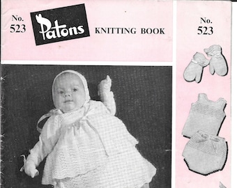 Patons Knitting Pattern 523. Knitting Pattern.