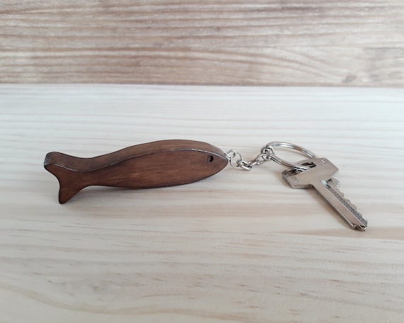 Wooden fish deals keyring