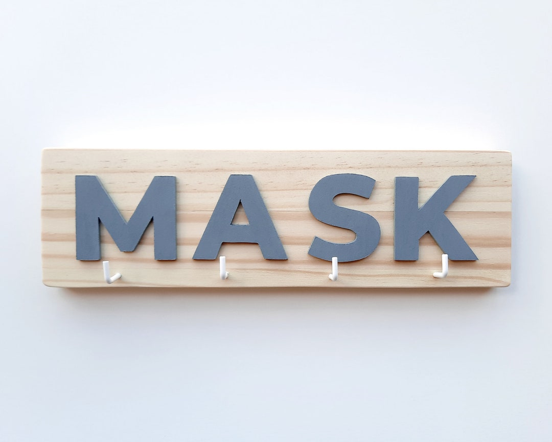 Face Mask Wall Hanger. Nordic Style Entrance Hall Decoration