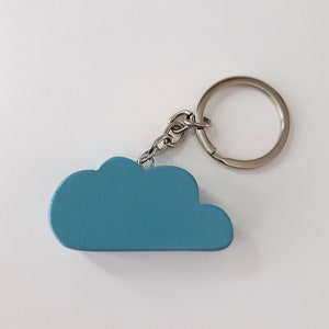 Minimalist wooden cloud keyring, Nordic style sister birthday gift, Scandinavian design gift for mom or girlfriend image 8
