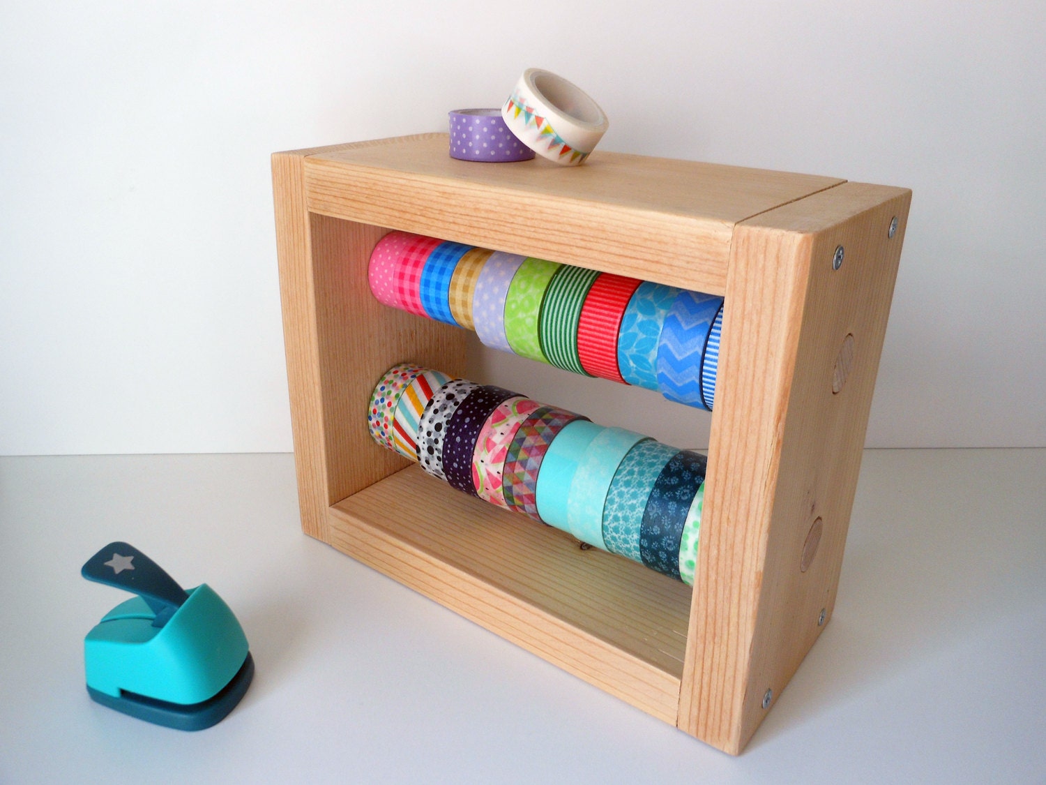 Wooden Multi Washi Tape Dispenser - Mahogany - Small