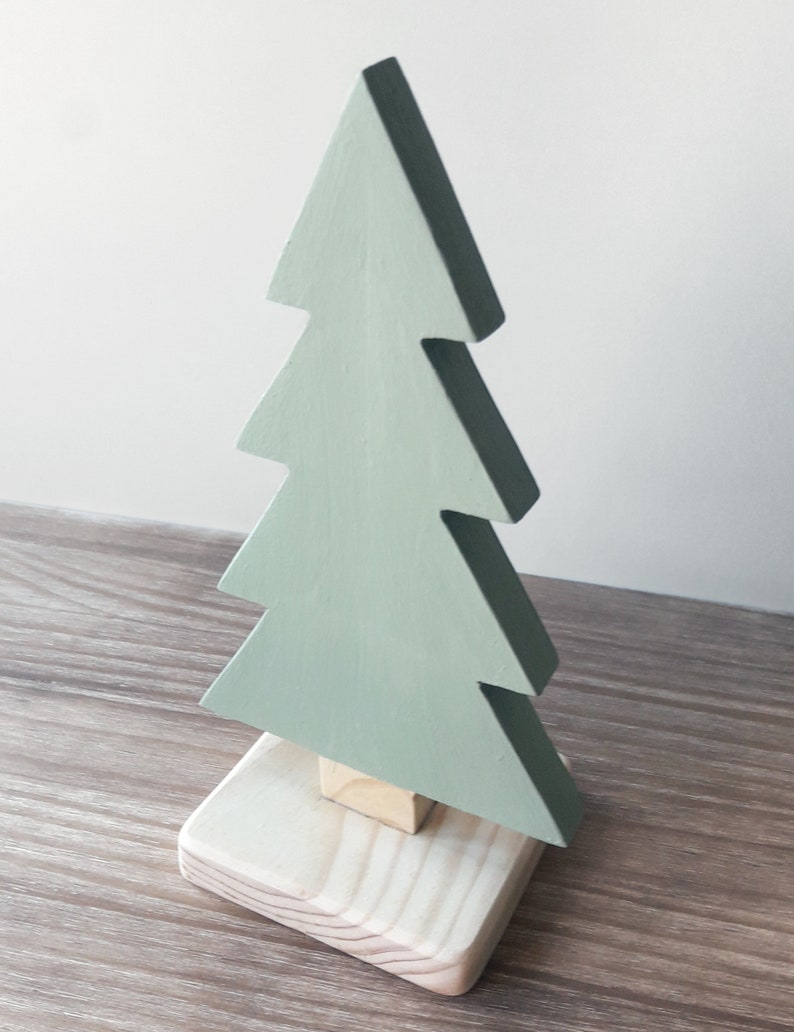 Scandinavian style wooden tree, perfect for children's rooms and nordic style living rooms. Great for Christmas Green