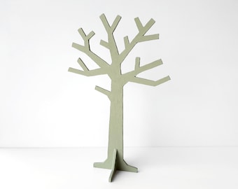 Handmade jewelry tree stand. Simple and minimalist bracelets and rings holder. Handcrafted jewellery organizer