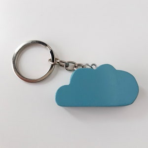Minimalist wooden cloud keyring, Nordic style sister birthday gift, Scandinavian design gift for mom or girlfriend image 7