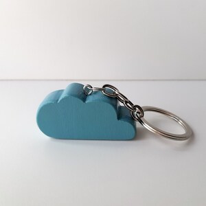 Minimalist wooden cloud keyring, Nordic style sister birthday gift, Scandinavian design gift for mom or girlfriend image 6