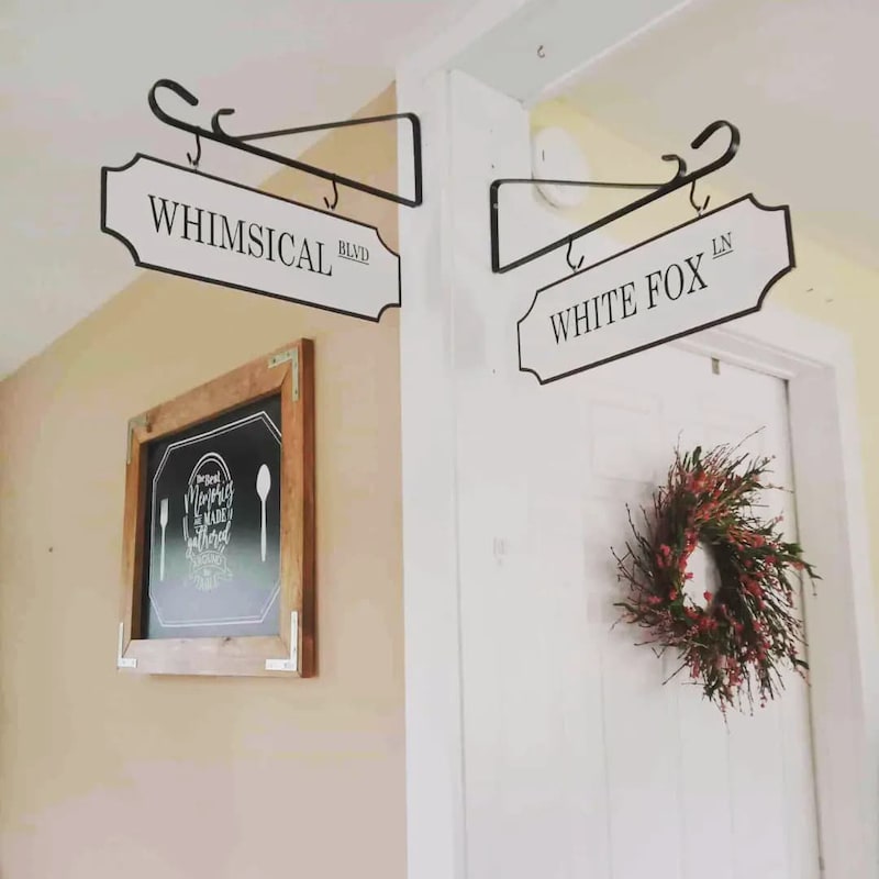 Personalized Street Signs Double Sided Rustic Street Signs Farmhouse Style Decor Vintage Decor Distressed Farmhouse Decor