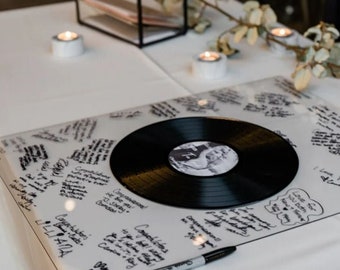 Wedding Guest Book Idea, Custom Record Guest Book, Vinyl Record Guest Book, Personalized Wedding Decor