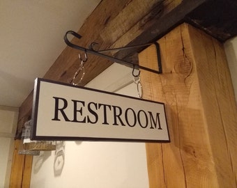 Mens Room Street Sign Personalized Street Signs Rustic Street Sign Farmhouse Style Decor Distressed Farmhouse Decor *Bracket NOT included
