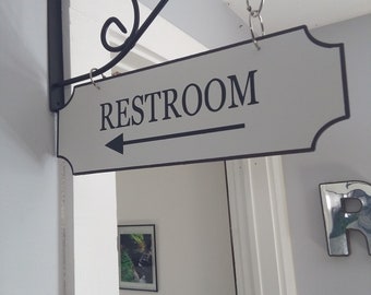 Restroom Sign Etsy