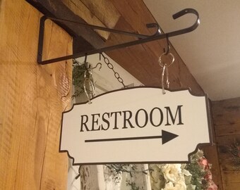 Mens Room Street Sign Personalized Street Signs Rustic Street Sign Farmhouse Style Decor Distressed Farmhouse Decor *Bracket NOT included