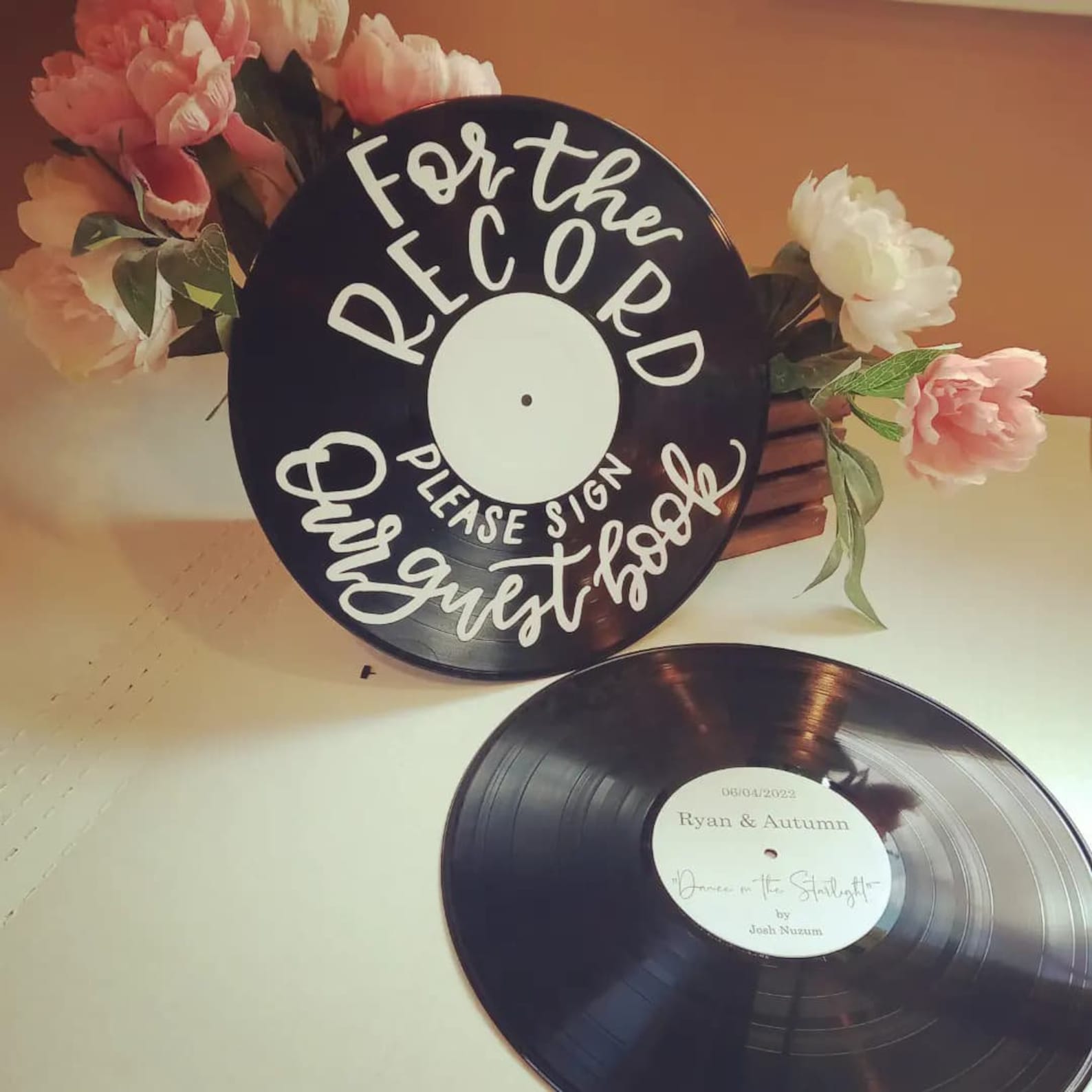 Wedding Guest Book Idea Custom Record Guest Book Vinyl Record Etsy