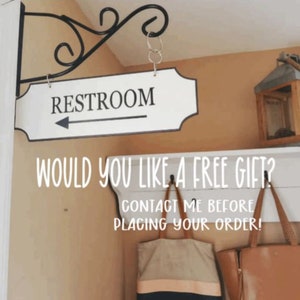 Bathroom Street Sign Double Sided Restroom Sign with Arrow Farmhouse Street Sign Bathroom Sign Farmhouse Decor
