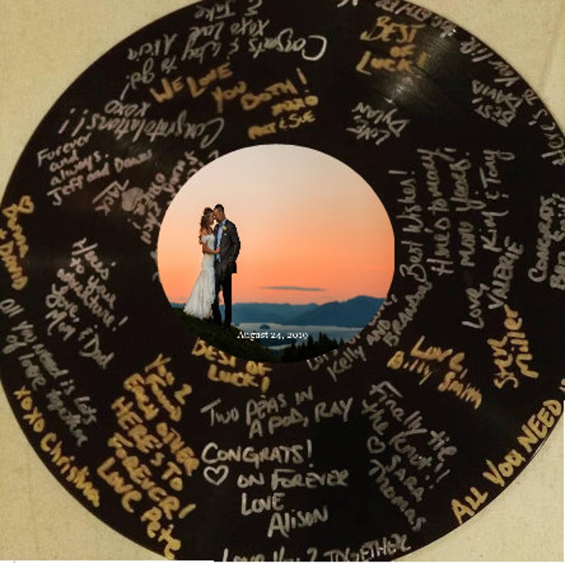 Wedding Guest Book Idea Custom Record Guest Book Vinyl Record Etsy