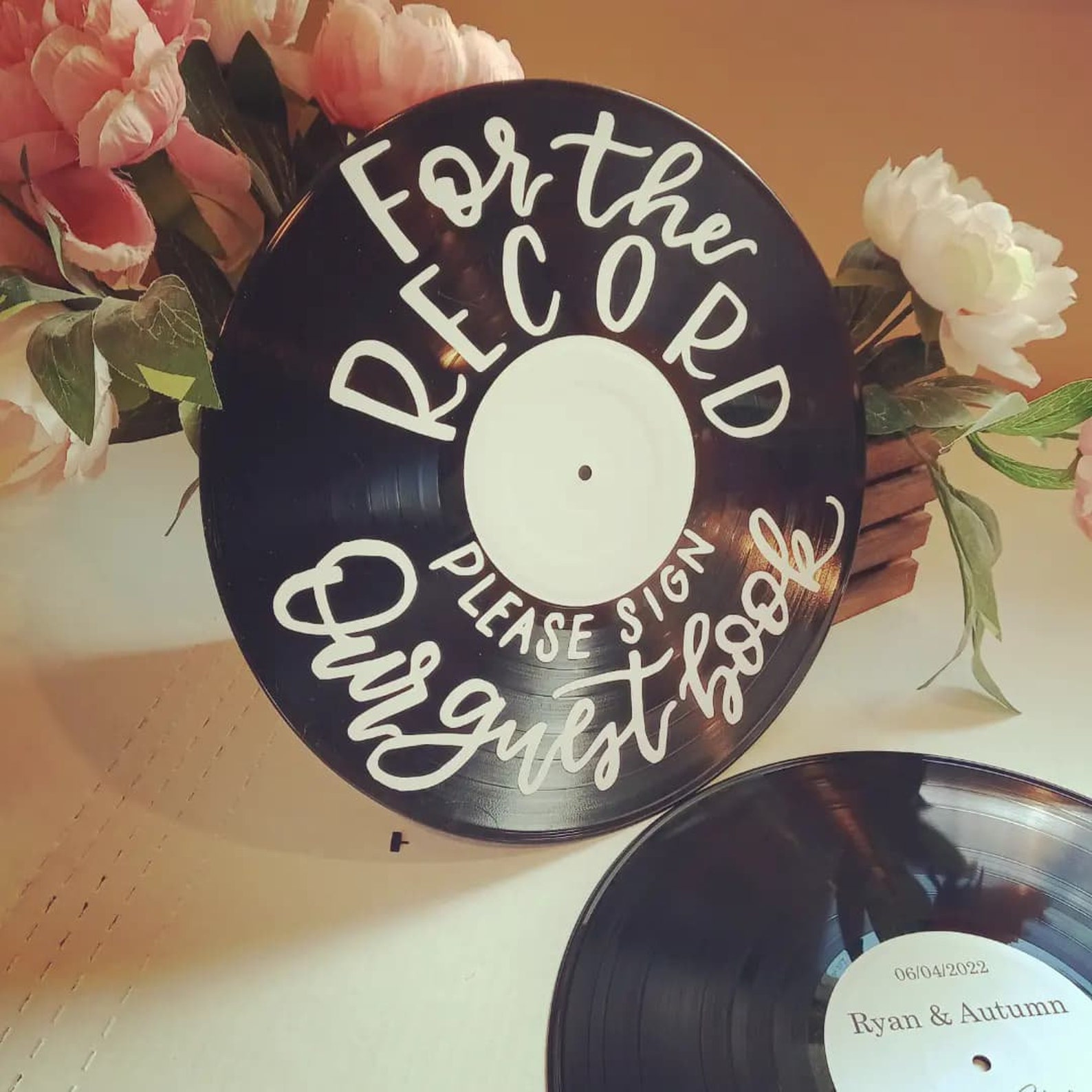 Wedding Guest Book Idea Custom Record Guest Book Vinyl Etsy