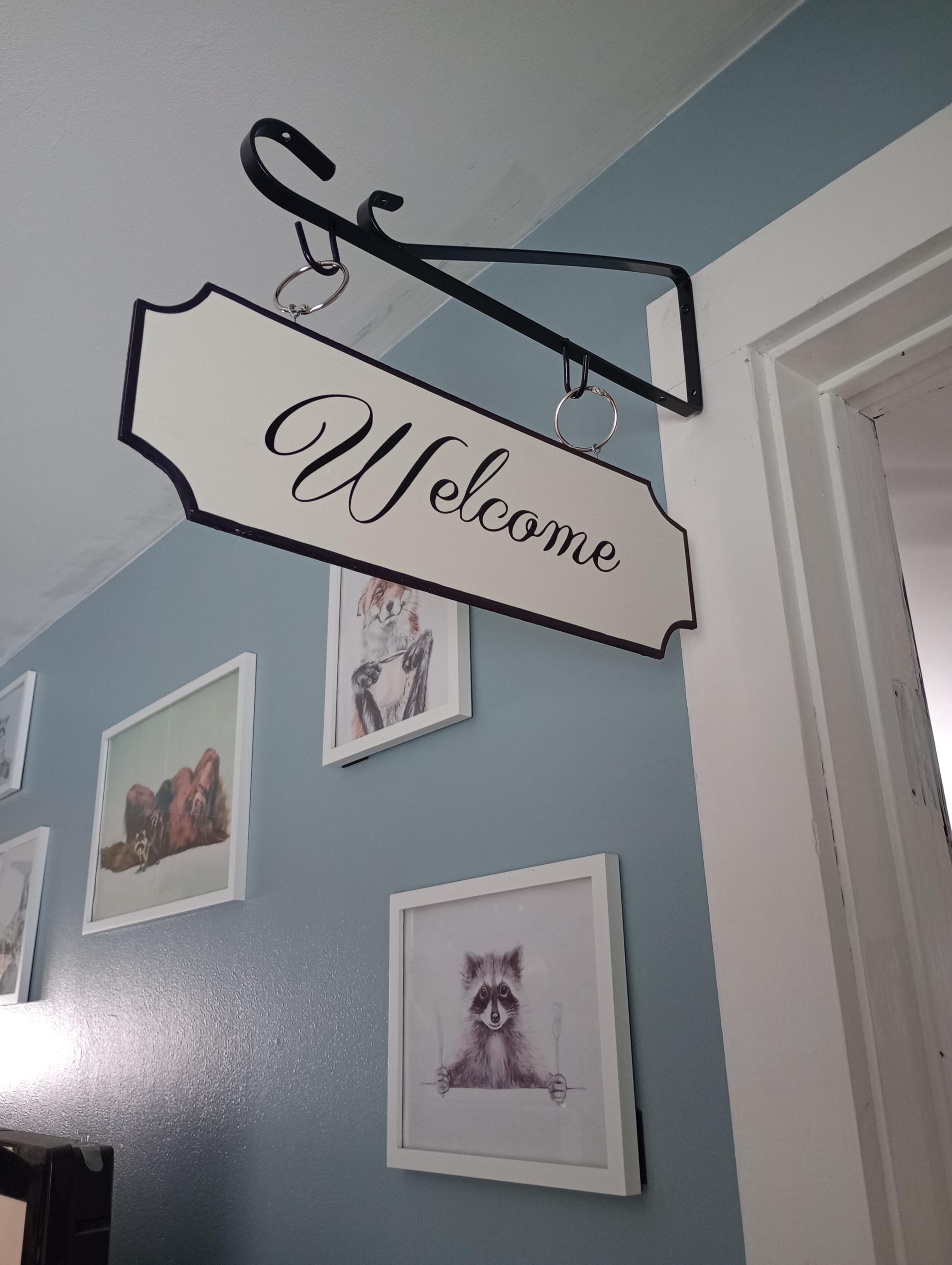 Designer Thank You Please Come Again Sign | Large Blue Business Customer Appreciation Signage