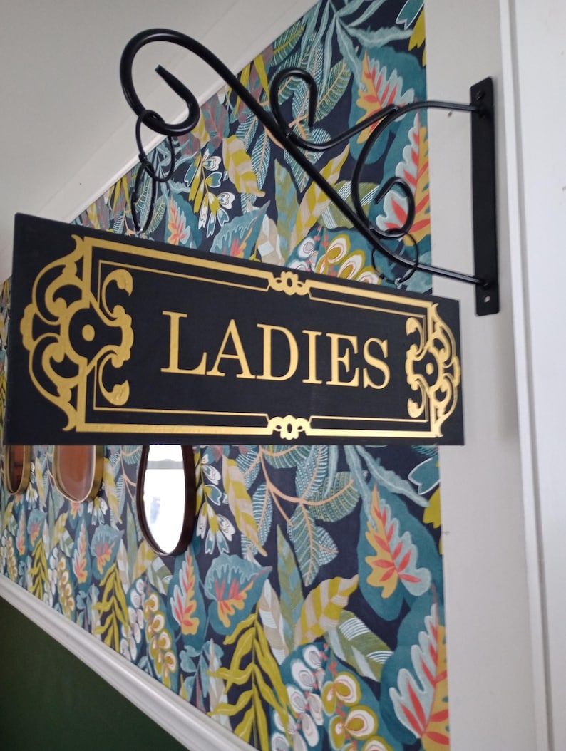 Double Sided Custom Sign Street Sign Speakeasy Decor Restroom Bathroom ...