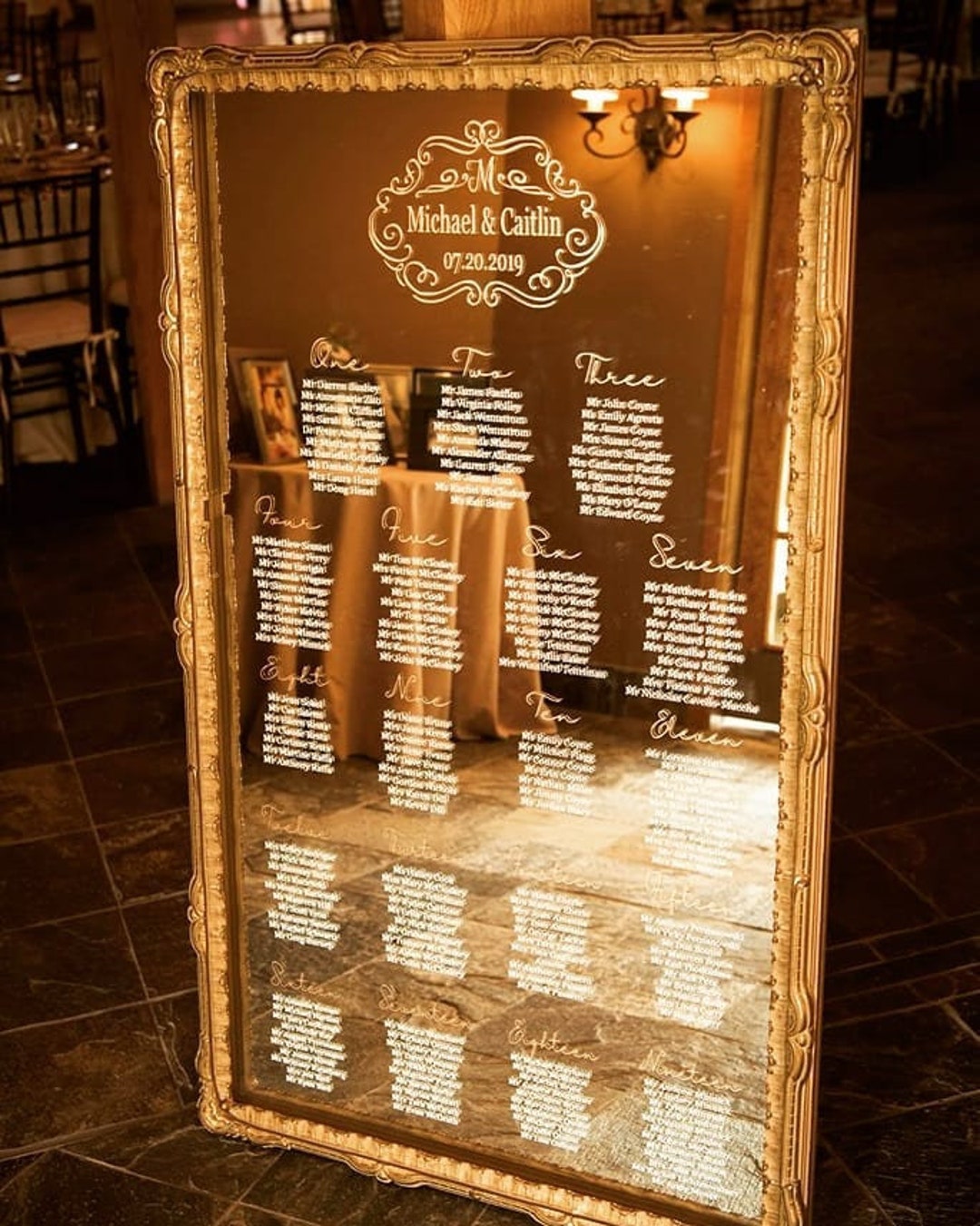 Custom Decal Header, Monogram Decal, Seating Chart Decal, Wedding ...