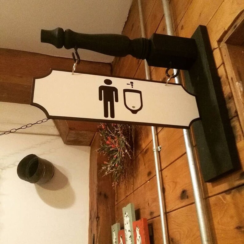 Mens Room Street Sign Personalized Street Signs Rustic Street Sign Farmhouse Style Decor Distressed Farmhouse Decor *Bracket NOT included