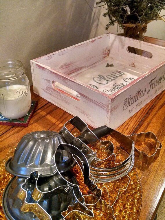 Items similar to Christmas Wooden Tray, Christmas Decor, Christmas