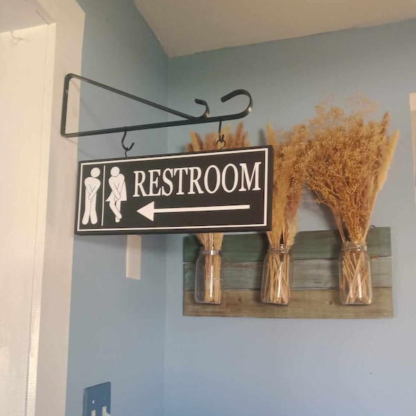 NEW!! Restroom Sign Potty Dance Sign Restroom Symbols Bathroom Sign Bathroom Decor Bathroom Wall Decor