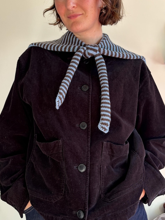 Salty Sailor Collar Knitting Pattern - Etsy