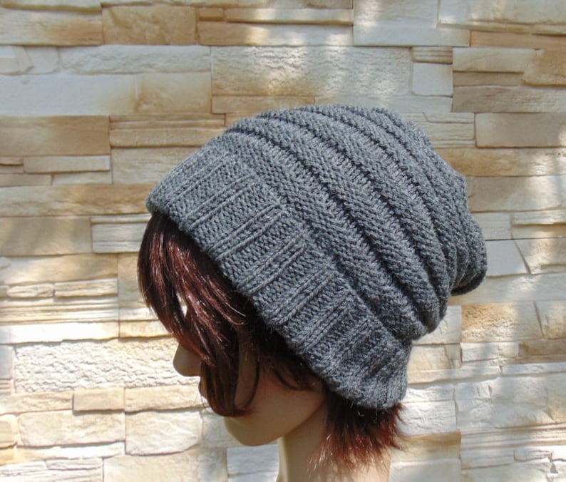 Alpaca Grey Slouchy Beanie Free Style Knit Fall Warm Hat Men/'s Cap Boys for Men Boy Chunky Wool Black Hat Mens Winter Beanie Teen Boy Nice