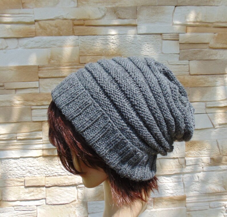 Alpaca Grey Slouchy Beanie Free Style Knit Fall Warm Hat Men/'s Cap Boys for Men Boy Chunky Wool Black Hat Mens Winter Beanie Teen Boy Nice